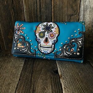 Sugar skull wallet